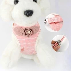 Unbranded Farfi Dog Harness Combo Escape Proof Easy Control Accessoire 3d Flower Dog Harness Leash Pour Outdoor -nourriture pour chien boutique 814249444 max