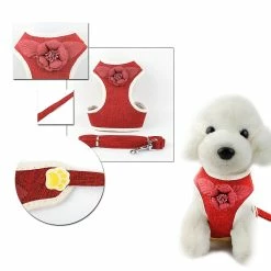 Unbranded Farfi Dog Harness Combo Escape Proof Easy Control Accessoire 3d Flower Dog Harness Leash Pour Outdoor -nourriture pour chien boutique 814250025 max