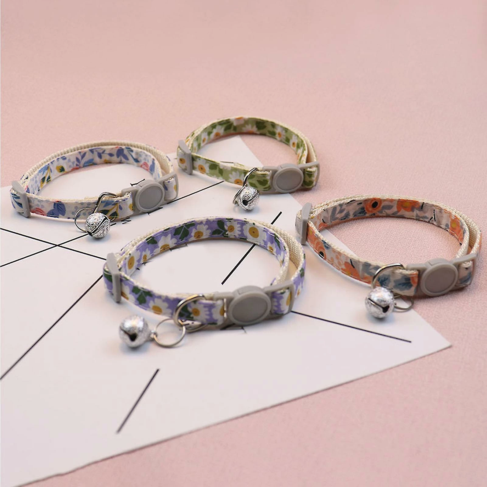 Unbranded Farfi Dog Collar Adjustable Dress Up Soft Flower Print Bell Cat Collar Dog Supplies 5 Unbranded Farfi Dog Collar Adjustable Dress Up Soft Flower Print Bell Cat Collar Dog Supplies – Image 5