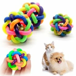 Unbranded Pet Dog Toys Puppy Cat Colorful Rubber Training Chew Ball Bell Squeaky Sound Toy Dog Ball 5 Unbranded Pet Dog Toys Puppy Cat Colorful Rubber Training Chew Ball Bell Squeaky Sound Toy Dog Ball -nourriture pour chien boutique 834620594 max