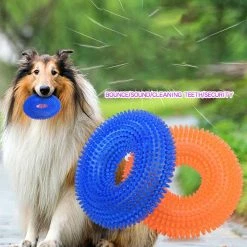 Unbranded Squeak Dog Toy Thorny-donut Chew Toy Avec Squeaker Pour Agressive Chewer -nourriture pour chien boutique 837674471 max