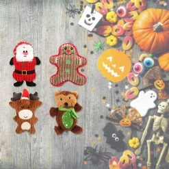 Unbranded Dog Chew Toys Soft Peluche Squeak Cadeau De Noël Pour Le Nettoyage Des Dents De Chiot -nourriture pour chien boutique 837674526 max