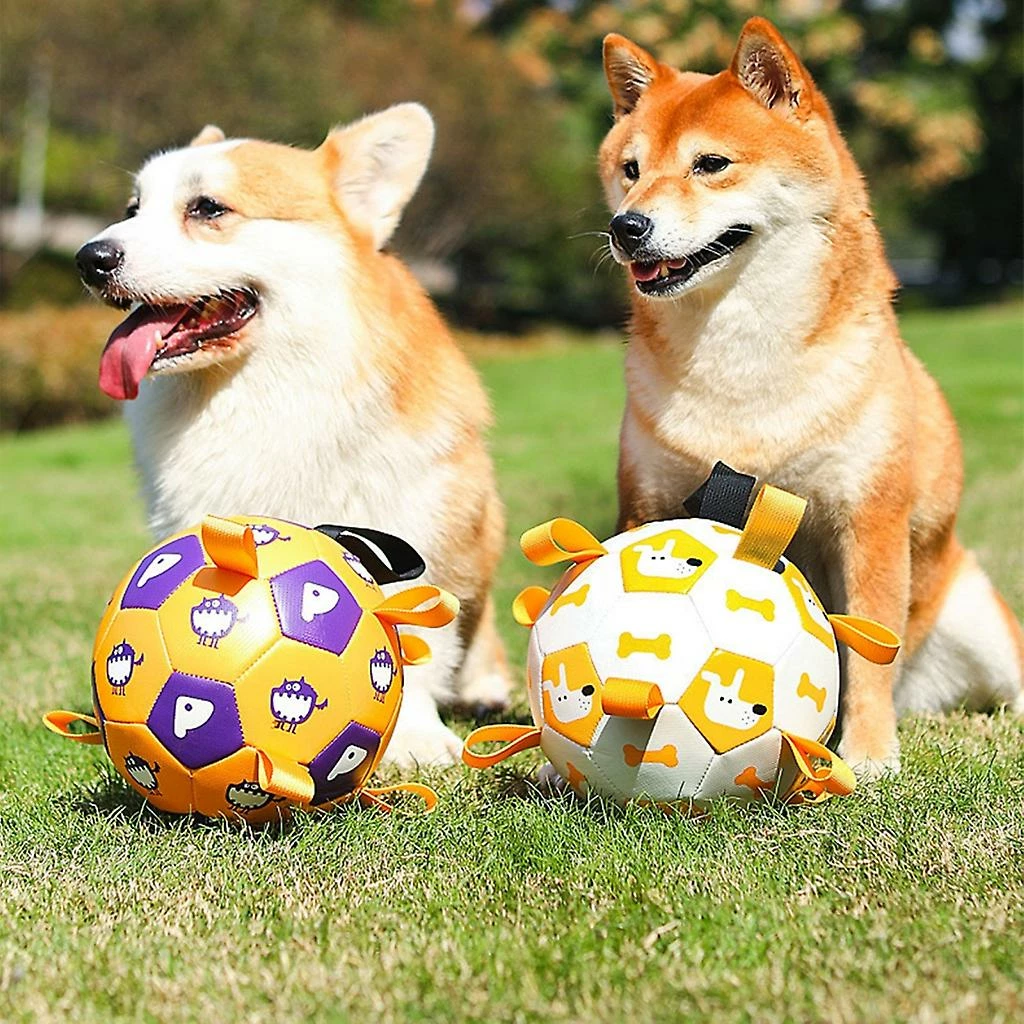 Unbranded Dog Football Toy Indoor Outdoor Interactive Toy Agility Ball Avec Grab Tabs 3 Unbranded Dog Football Toy Indoor Outdoor Interactive Toy Agility Ball Avec Grab Tabs – Image 3