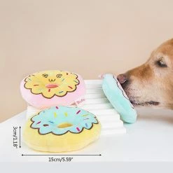 Unbranded Interactif Dog Toy Puppy Peluche Squeak Toy Cute Donut Chew Toy For Teeth -nourriture pour chien boutique 837676056 max