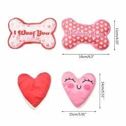 Unbranded Dog Toy Squeak Tug-of-war Interactive Training Toy Forme De Cœur / Os -nourriture pour chien boutique 837676816 max