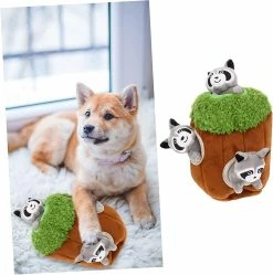 Baicccf 4pcs Pet Toy Chew Toys Stuffed Toys Stuffed Dog Toys Dog Toy Interactive Dog Squeaky Plush Toy Interactive Dog Toys For Large Dogs Brown Animal Plush -nourriture pour chien boutique 846249938 max