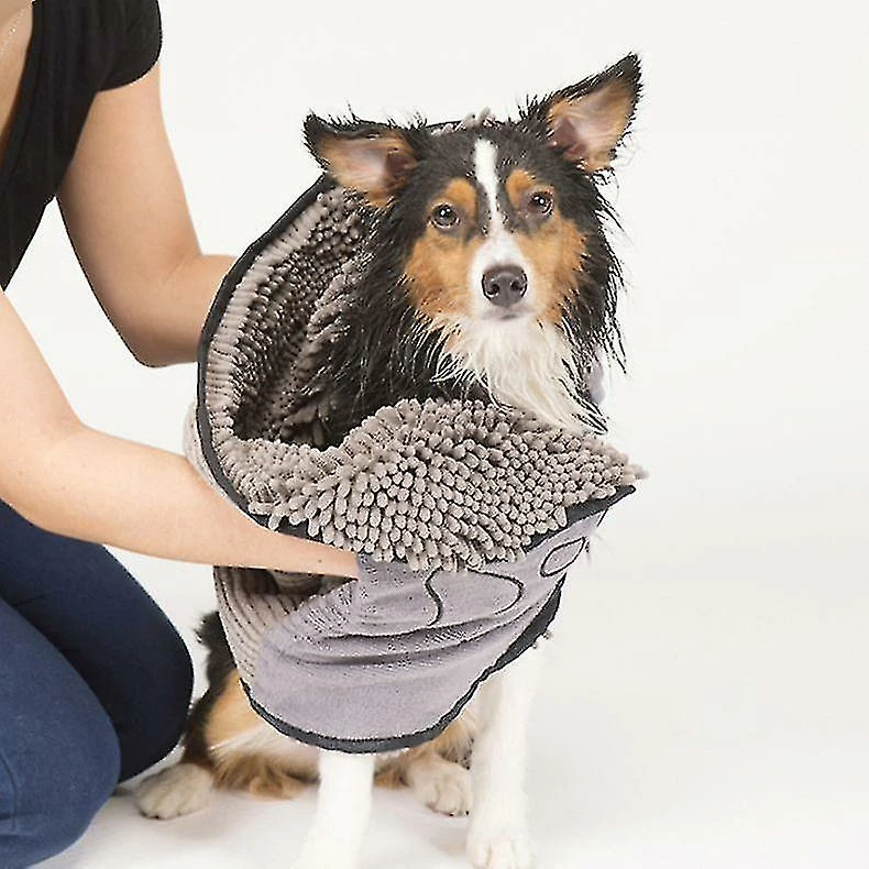 Unbranded Pet Dog Cat Absorbant Serviettes Pet Glove-style Bath Towel 1 Pièce, Gris) 4 Unbranded Pet Dog Cat Absorbant Serviettes Pet Glove-style Bath Towel 1 Pièce, Gris) – Image 4