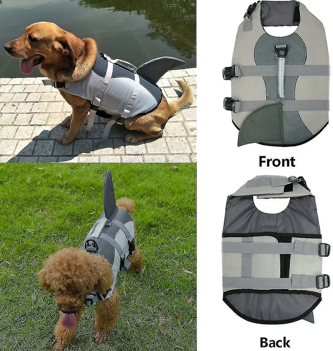 Unbranded Pet Dog Life Jacket Maillot De Bain Dog Taille Réglable Gilet De Vie Pour Chien (1 Pièce, Gris) 3 Unbranded Pet Dog Life Jacket Maillot De Bain Dog Taille Réglable Gilet De Vie Pour Chien (1 Pièce, Gris) – Image 3
