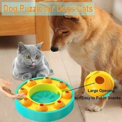 Unbranded Dog Puzzle Slow Feeder Toy, Jouets Interactifs Pour Chiens Chats, Petit Chien Moyen Jouet Slow Feeder Bowlblue1pcs -nourriture pour chien boutique 846752163 max
